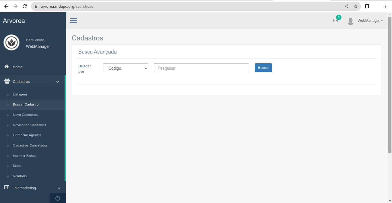 Arvorea - Sistema para ONGs - Screenshot 2
